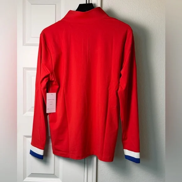 Redvanly Red Quarter Zip Pullover NWT Size Small Performance Golf Top